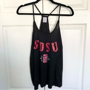 San Diego State SDSU Black and Red Racer Back Tank Top Size M